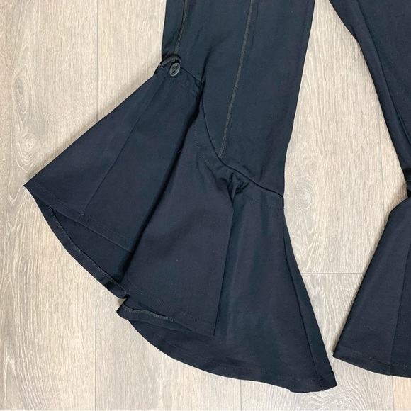 Jonathan Simkhai Carbon38 Crop Flare Leg Pants High Rise Waist Black Size XS - Picture 15 of 16